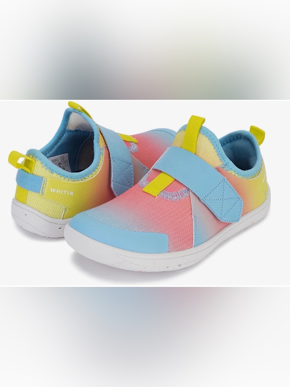 WHITIN W8K3 Kids Barefoot Sneakers Pastel Rainbow EU 25 US 8 Toddler